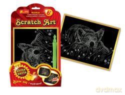 Zestaw kreatywny - Scratch Art złota seria: Pies w kwiatach