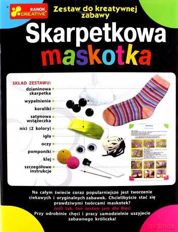 Zestaw kreatywny - Skarpetkowa maskotka: Króliczek