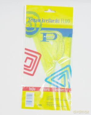 Zestaw kreślarski 2006 16cm fluorescencyjny