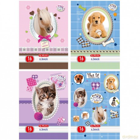 Zeszyt A5/16 kartek w linię Pretty Pets (10szt)