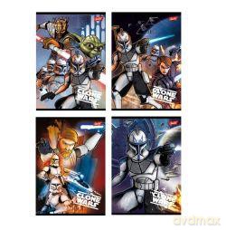 Zeszyt A5/16 kartek w podwójną linię Star Wars Clone Wars