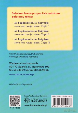 Zeszyt ćwiczeń z ukośnie ułożoną liniaturą dla dziecka leworęcznych [KSIĄŻKA]