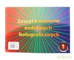 Zeszyt kartonów ozdobnych A4 holograficznych 1