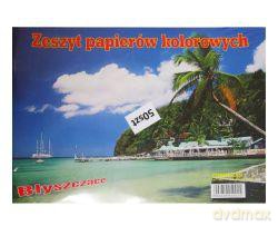 Zeszyt papierów kolorowych A4 kredowy błyszczący