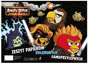 Zeszyt papierów kolorowych samoprzylepnych B4/8 kartek Angry Birds/Star Wars