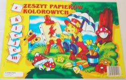 Zeszyt papierów kolorowych z klejem