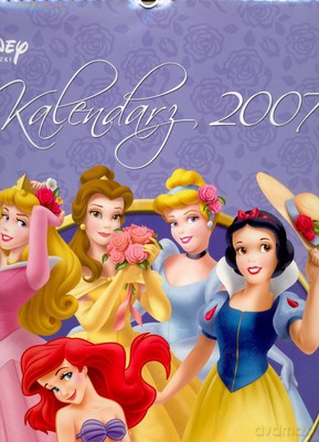 2007 Kal. Disney Księżniczki Ścienny