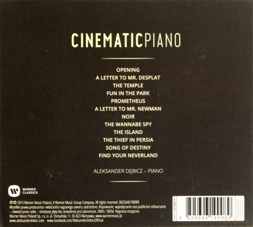Aleksander Debicz: Cinematic Piano [CD]