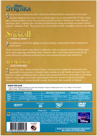 Mała syrenka Kolekcja 3 filmów (Mała syrenka, Mała syrenka: Dzieciństwo Ariel, Mała syrenka 2: Powrót do morza) [BOX] [3DVD] 