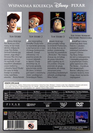 Toy Story Kolekcja 3 filmów i odcinki bonusowe (Toy Story 1+2+3, Toy Story: Horror, Toy Story: Prehistoria [BOX] [4DVD] 