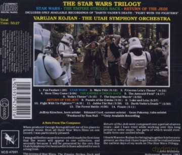 Star Wars Trilogy soundtrack (Gwiezdne Wojny) (Utah Symphony Orchestra) [CD]