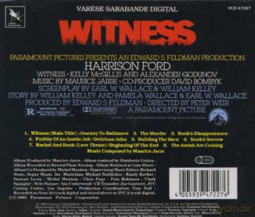 Witness soundtrack (Świadek) (Maurice Jarre) [CD]