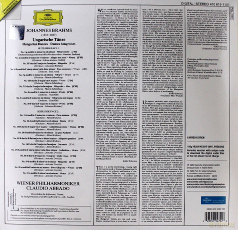 Claudio Abbado: Brahms: Hungarian Dances [Winyl]