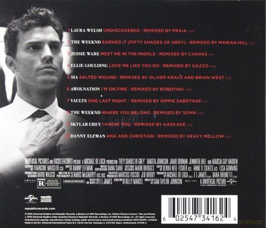 Fifty Shades Of Grey soundtrack (Remix Album) (Pięćdziesiąt Twarzy Grey'a) [CD]