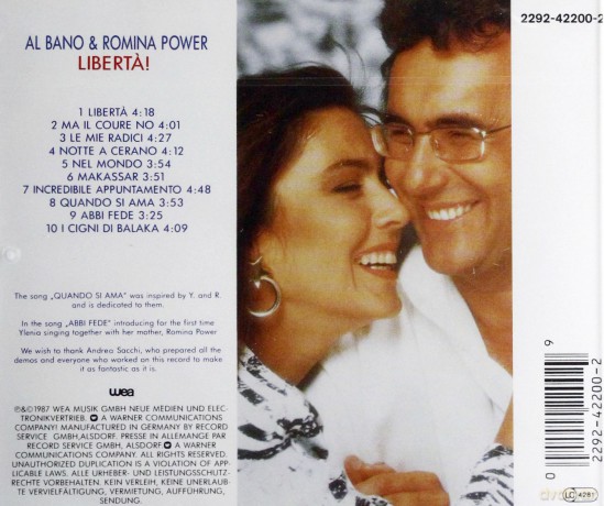 Al Bano & Romina Power: Liberta [CD]