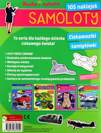 Nauka i zabawa: Samoloty [KSIĄŻKA]