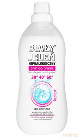 Biały Jeleń płyn do prania tkanin kolorowych 1 Litr [KOSMETYKI] 