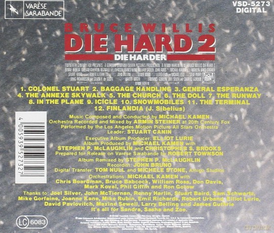 Die Hard 2: Die Harder soundtrack (Szklana Pułapka 2) [CD]