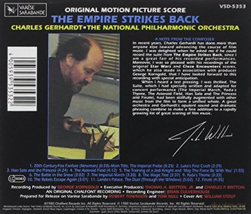 The Empire Strikes Back - Symphonic Suite from the Original Motion Picture Score soundtrack (Gwiezdne wojny: Część V - Imperium kontratakuje) [CD]