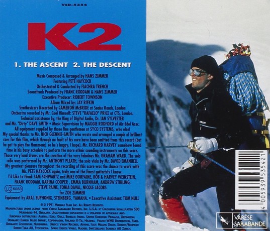 K 2 Soundtrack (Hans Zimmer) [CD]