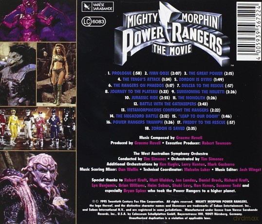 Mighty Morphin Power Rangers soundtrack (Graeme Revell) [CD]