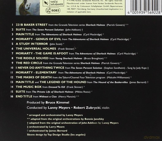Sherlock Holmes soundtrack [CD]