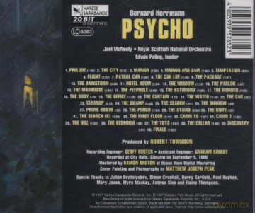 Psycho soundtrack (Psychoza) (Bernard Herrmann) [CD]