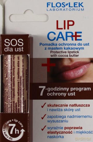 Floslek Lip Care Pomadka ochronna z masłem kakaowym (bezzapachowa) [KOSMETYKI]