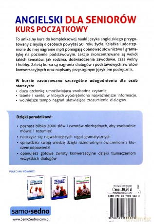 Angielski Dla Seniorów Kurs Początkowy - Joanna Szyke [KSIĄŻKA]