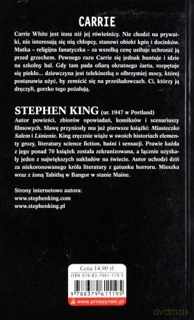 Carrie Wydanie Kieszonkowe - Stephen King [KSIĄŻKA]