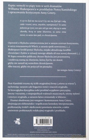 Kupiec Wenecki - William Shakespeare [KSIĄŻKA]