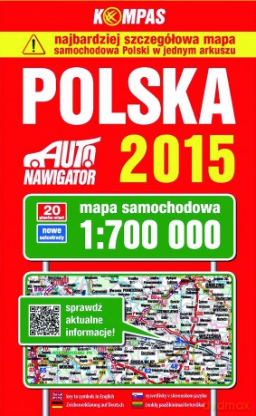 Polska 2015 Mapa Samochodowa 1:700 000 [KSIĄŻKA]
