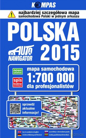 Polska 2015 Mapa Samochodowa Dla Profesjonalistów 1:700 000 [KSIĄŻKA]