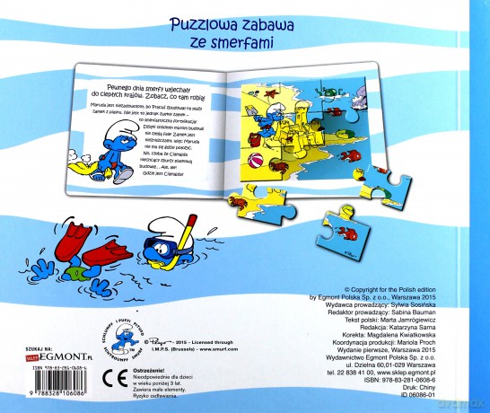 Smerfy w Tropikach Puzzlowa Książeczka [KSIĄŻKA]
