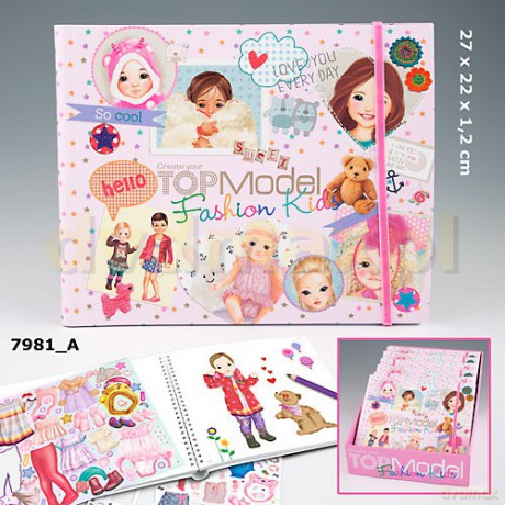 Szkicownik z naklejkami Kids Fasion