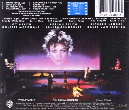 Laurie Anderson: Home Of The Brave [CD]