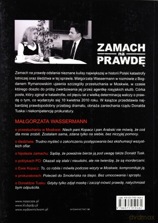 Zamach Na Prawdę - Małgorzata Wassermann. Bogdan Rymanowski [KSIĄŻKA]
