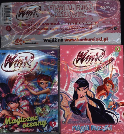 Zestaw Magia Muzyki Witaj w Magix 3 + Dvd Winx Club Sezon 5 Odcinki 14-16 [KSIĄŻKA]