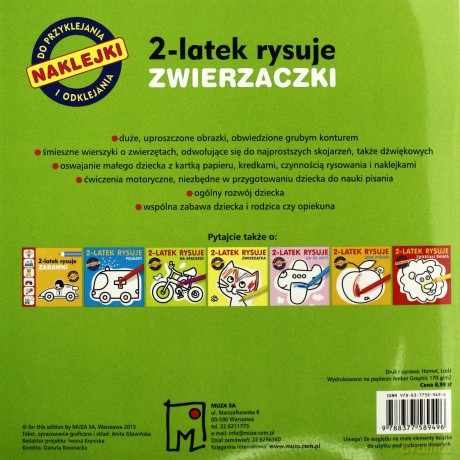 Zwierzaczki 2-Latek Rysuje - Anita Głowińska [KSIĄŻKA]