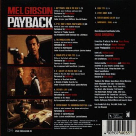 Payback soundtrack (Godzina Zemsty) (Chris Boardman) [CD]