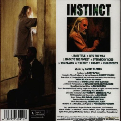 Instinct soundtrack (Instynkt) (Danny Elfman) [CD]