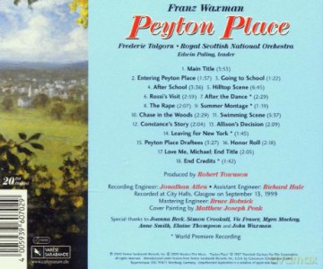 Peyton Place soundtrack (Franz Waxman) [CD]