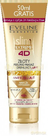 Eveline 4D slim EXTREME Złoty peeling antycellulitowy [KOSMETYKI]