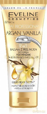 Eveline Argan & Vanilla Luksusowy Balsam z peelingiem pod prysznic 2w1 200ml [KOSMETYKI]