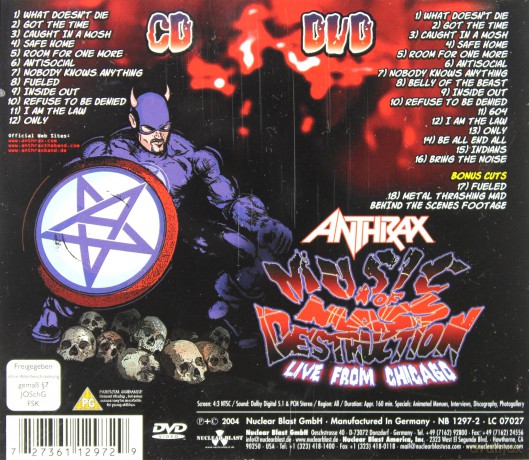 Anthrax: Music Of Mass Destruction [CD]+[DVD]