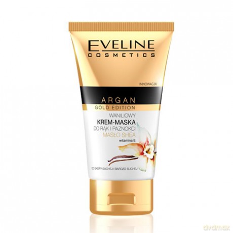 Eveline Argan Gold Edition Krem-maska do rąk i paznokci waniliowy 50ml [KOSMETYKI]