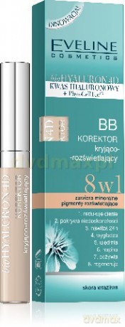 Eveline Bio Hyaluron 4D Korektor kryjąco rozświetlający 8w1 Nude [KOSMETYKI]