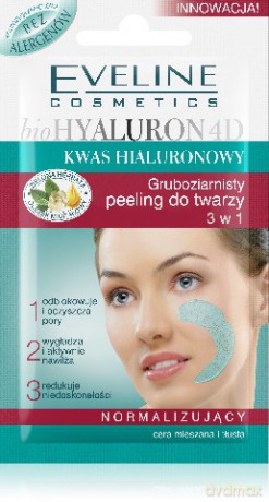Eveline Bio Hyaluron 4D Peeling gruboziarnisty w saszetce 7 ml [KOSMETYKI]
