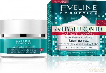 Eveline Bio Hyaluron 4D Zastrzyk Młodości 40+ Krem na noc 50ml [KOSMETYKI]