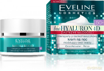 Eveline Bio Hyaluron 4D Zastrzyk Młodości 50+ Krem na noc 50ml [KOSMETYKI]